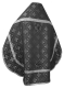 Russian Priest vestments - Mirgorod metallic brocade B (black-silver) with velvet inserts (back), Standard design