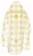 Russian Priest vestments - Kolomna metallic brocade B (white-gold) back, Standard design