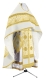 Russian Priest vestments - Corinth metallic brocade B (white-gold) with velvet inserts, Standard design