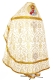 Russian Priest vestments - Prestol metallic brocade B (white-gold) back, Economy design