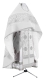 Russian Priest vestments - Corinth metallic brocade B (white-silver) with velvet inserts, Standard design