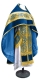 Russian Priest vestments - Theophaniya metallic brocade BG1 (blue-gold) with velvet inserts, Standard design