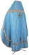 Russian Priest vestments - Small Ligouriya metallic brocade BG1 (blue-gold) back, Standard design