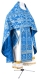 Russian Priest vestments - Thebroniya metallic brocade BG1 (blue-silver), Standard cross design