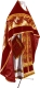 Russian Priest vestments - Royal Crown metallic brocade B (claret-gold) with velvet inserts, Standard design