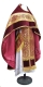 Russian Priest vestments - Theophaniya metallic brocade BG1 (claret-gold) with velvet inserts, Standard design