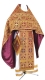 Russian Priest vestments - St. George Cross metallic brocade BG1 (claret-gold), Standard design