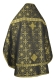 Russian Priest vestments - Rus' metallic brocade BG1 (black-gold) (back), Standard design