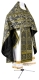 Russian Priest vestments - Thebroniya metallic brocade BG1 (black-gold), Standard cross design