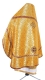 Russian Priest vestments - Yaroslavl' metallic brocade BG1 (yellow-claret-gold) back, Standard cross design