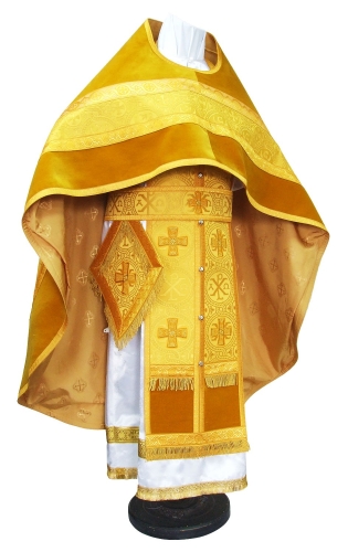 Russian Priest vestments - metallic brocade BG1 (yellow-gold)