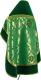 Russian Priest vestments - Royal Crown metallic brocade B (green-gold) with velvet inserts (back), Standard design
