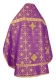 Russian Priest vestments - Rus' metallic brocade BG1 (violet-gold) (back), Standard design