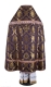 Russian Priest vestments - Royal Crown metallic brocade BG1 (violet-gold) (back), Standard design
