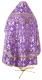 Russian Priest vestments - Thebroniya metallic brocade BG1 (violet-gold) back, Standard cross design