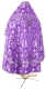 Russian Priest vestments - Thebroniya metallic brocade BG1 (violet-silver) back, Standard cross design