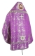 Russian Priest vestments - Theophaniya metallic brocade BG1 (violet-silver) back, Standard design