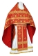 Russian Priest vestments - Rus' metallic brocade BG1 (red-gold), Standard design