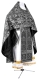 Russian Priest vestments - Thebroniya metallic brocade BG1 (black-silver), Standard cross design