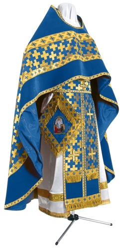 Russian Priest vestments - metallic brocade BG2 (blue-gold)