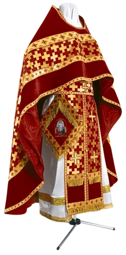 Russian Priest vestments - metallic brocade BG2 (claret-gold)