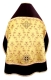 Russian Priest vestments - Repka metallic brocade BG2 (yellow-claret-gold) with velvet inserts (back), Standard design