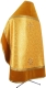 Russian Priest vestments - Rus' metallic brocade BG2 (yellow-gold) with velvet inserts (back), Standard cross design