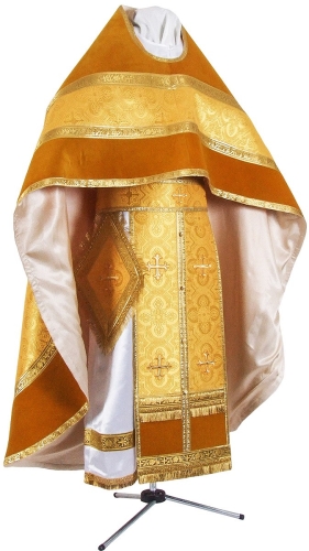 Russian Priest vestments - metallic brocade BG2 (yellow-gold)