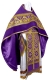 Russian Priest vestments - Nativity metallic brocade BG2 (violet-gold) with velvet inserts, Standard design