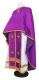 Russian Priest vestments - Small Cross metallic brocade BG2 (violet-gold) with velvet inserts, Standard design