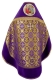 Russian Priest vestments - Nativity metallic brocade BG2 (violet-gold) with velvet inserts (back), Standard design