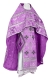Russian Priest vestments - Peacocks metallic brocade BG2 (violet-silver) with velvet inserts, Standard design