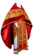 Russian Priest vestments - Nativity metallic brocade BG2 (red-gold) with velvet inserts, Standard design