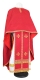 Russian Priest vestments - Small Cross metallic brocade BG2 (red-gold) with velvet inserts, Standard design