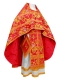 Russian Priest vestments - Paradise Garden metallic brocade BG2 (red-gold), Premium design