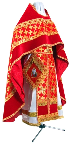 Russian Priest vestments - metallic brocade BG2 (red-gold)