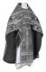 Russian Priest vestments - Peacocks metallic brocade BG2 (black-silver) with velvet inserts, Standard design