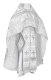 Russian Priest vestments - Peacocks metallic brocade BG2 (white-silver) with velvet inserts, Standard design