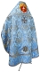 Russian Priest vestments - Greek Vine metallic brocade BG3 (blue-silver) back, Standard design