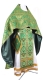 Russian Priest vestments - Malina Cross metallic brocade BG3 (green-gold), Standard cross design