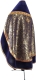 Russian Priest vestments - Morozko metallic brocade BG3 (violet-gold) back, Standard design