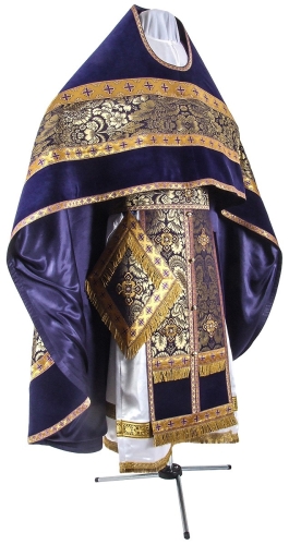 Russian Priest vestments - metallic brocade BG3 (violet-gold)
