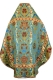 Russian Priest vestments - Vase metallic brocade BG4 (blue-gold) back, Standard design