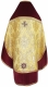 Russian Priest vestments - Tavriya metallic brocade BG4 (yellow-claret-gold) back, Standard design