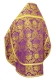 Russian Priest vestments - Eleon Bouquet metallic brocade BG4 (violet-gold) back, Premium design