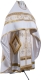 Russian Priest vestments - Repida metallic brocade BG4 (white-gold) with velvet inserts, Standard design