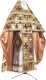Russian Priest vestments - Great Novgorod Cross metallic brocade BG4 (white-gold), Standard design