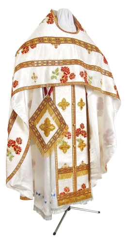 Russian Priest vestments - metallic brocade BG4 (white-gold)