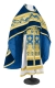 Russian Priest vestments - Tars metallic brocade BG5 (blue-gold), Premium design