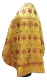 Russian Priest vestments - Irakli metallic brocade BG5 (yellow-gold with claret) back detail, Standard design